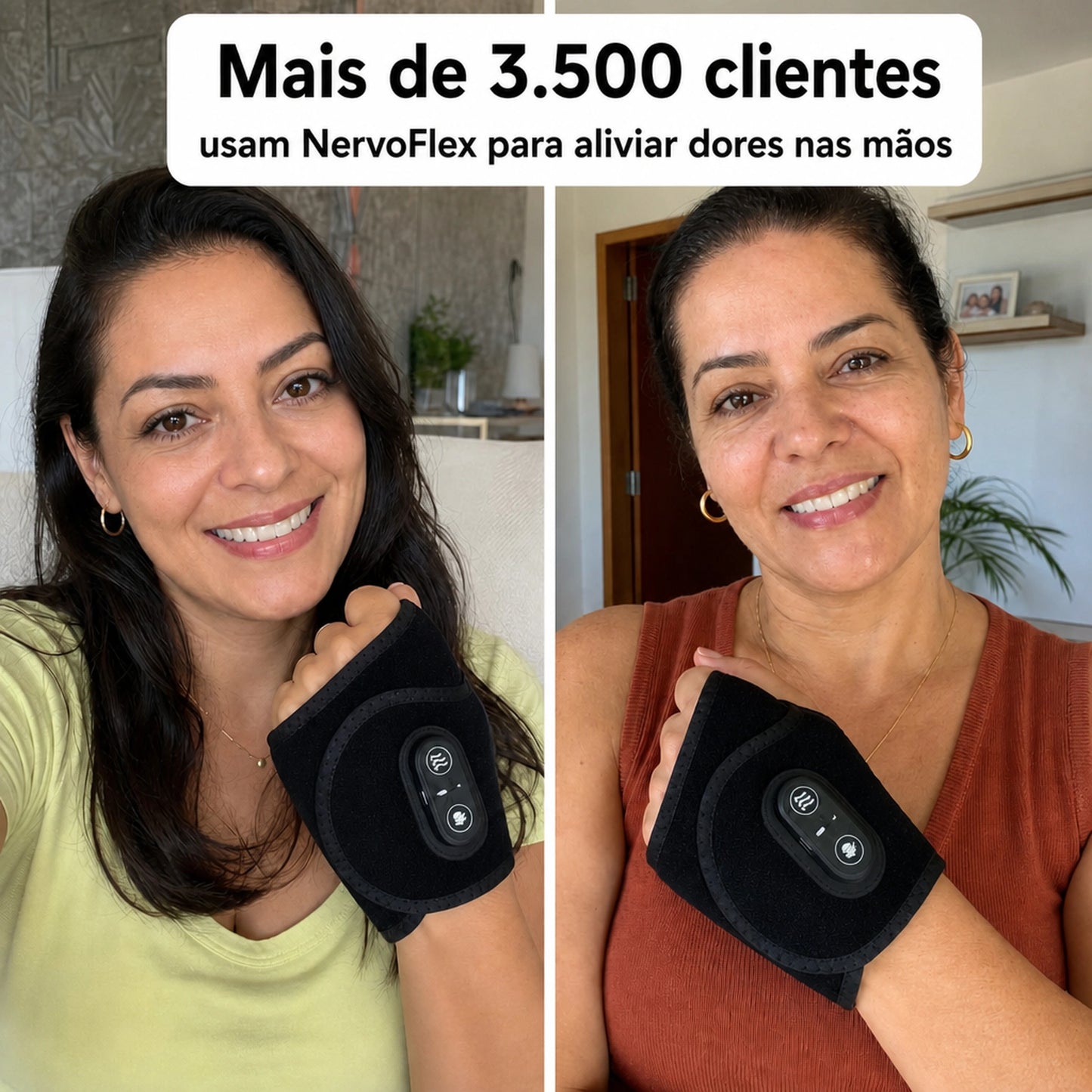 Mais de 3.500 clientes usam NervoFlex para aliviar dores nas mãos