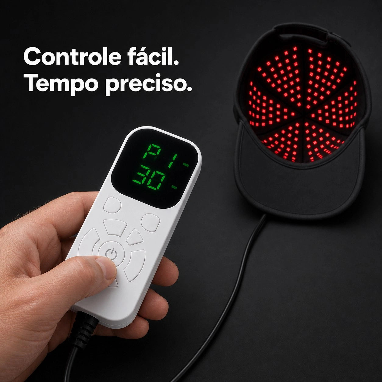 RevitaHair gallery 20260721 — controlador branco e ajuste de tempo